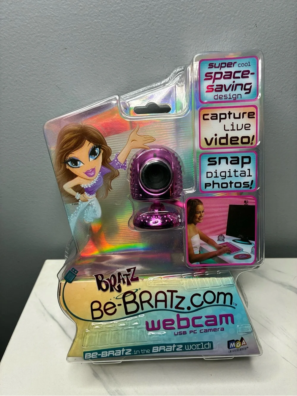 Bratz Be-Bratz.com Webcam USB PC Camera Sealed Y2K MGA Rhinestone Pink